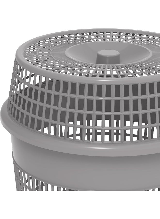 Cosmoplast 65L Round Tall Laundry Bin Grey 65.0Liters  - Image 5