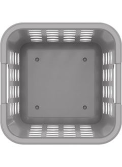 Cosmoplast Plastic Square Laundry Bin 33L Grey  - Image 4