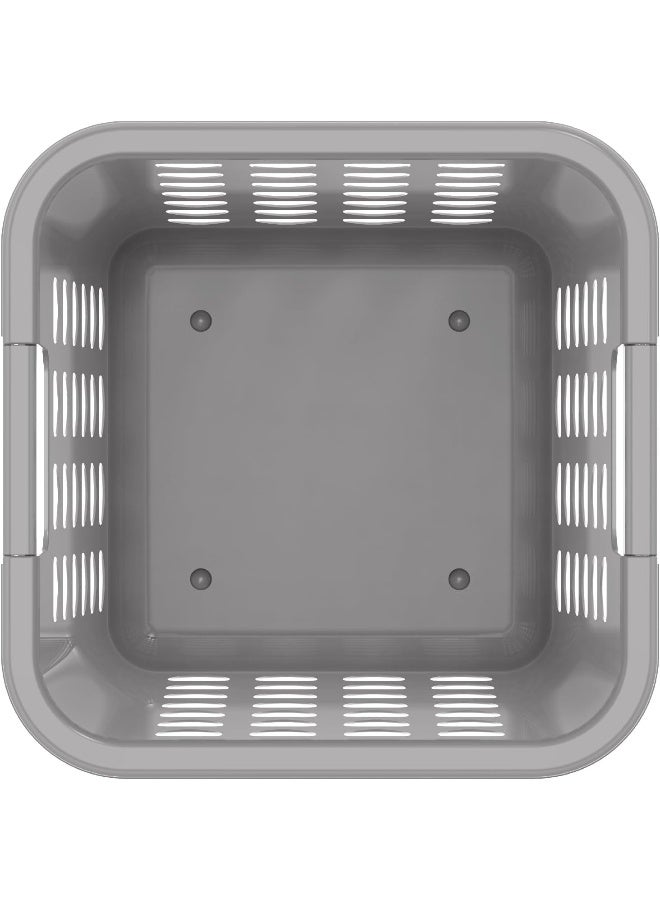 Cosmoplast - Plastic Square Laundry Bin 33L Grey - Image 1