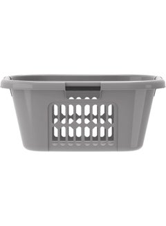 Cosmoplast 40L Oval Laundry Basket, Grey Grey 59x45x28cm  - Image 4