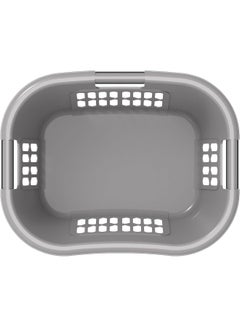 Cosmoplast 40L Oval Laundry Basket, Grey Grey 59x45x28cm  - Image 5