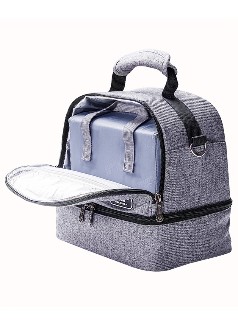 Sunveno - Insulated Bottle And Lunch Bag - Grey - Image 1