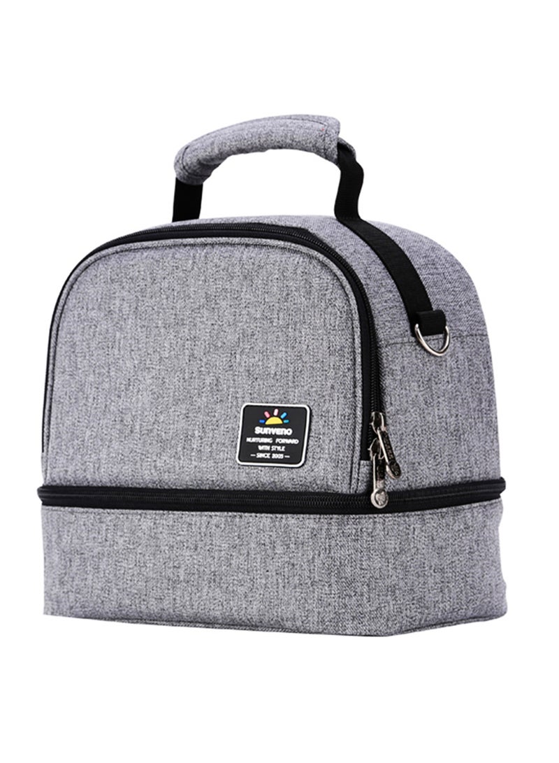 Sunveno - Insulated Bottle And Lunch Bag - Grey - Image 1