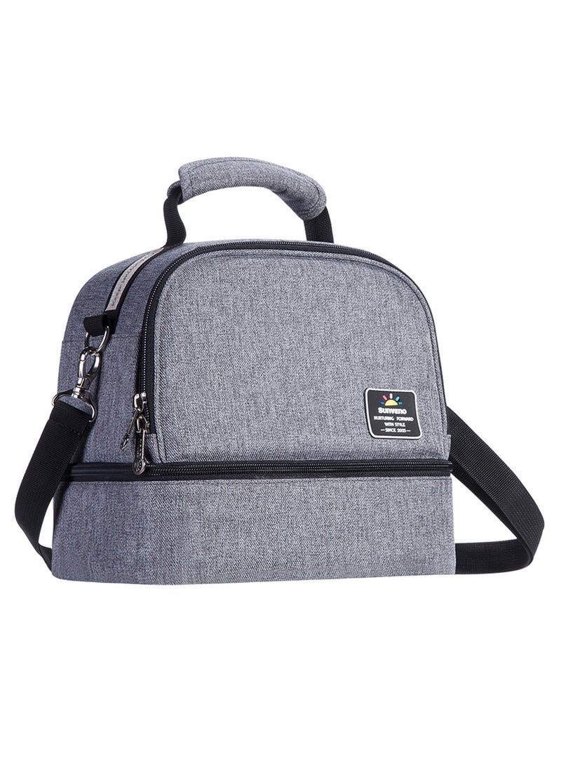 Sunveno - Insulated Bottle And Lunch Bag - Grey - Image 1