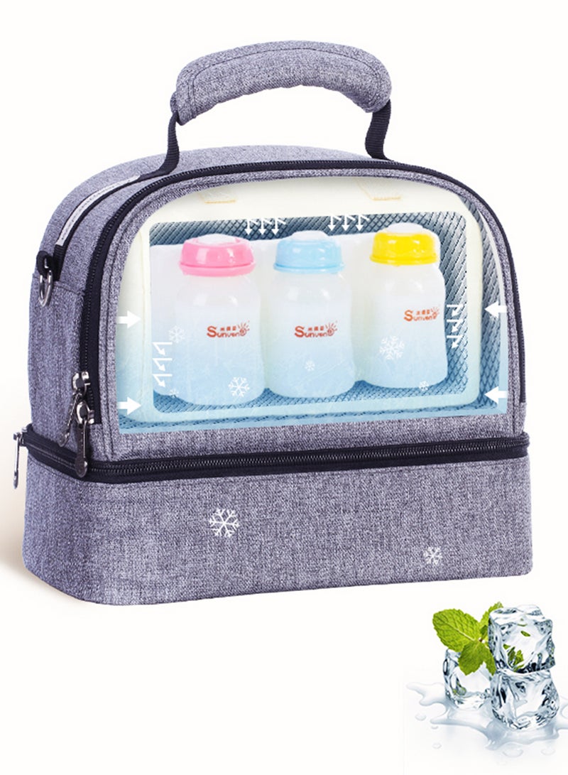 Sunveno - Insulated Bottle And Lunch Bag - Grey - Image 1