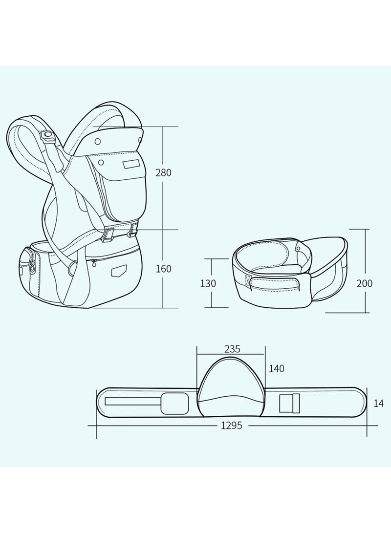 Sunveno - Kangaroo Style Ergonomic Baby Carrier - Multicolour - Image 1
