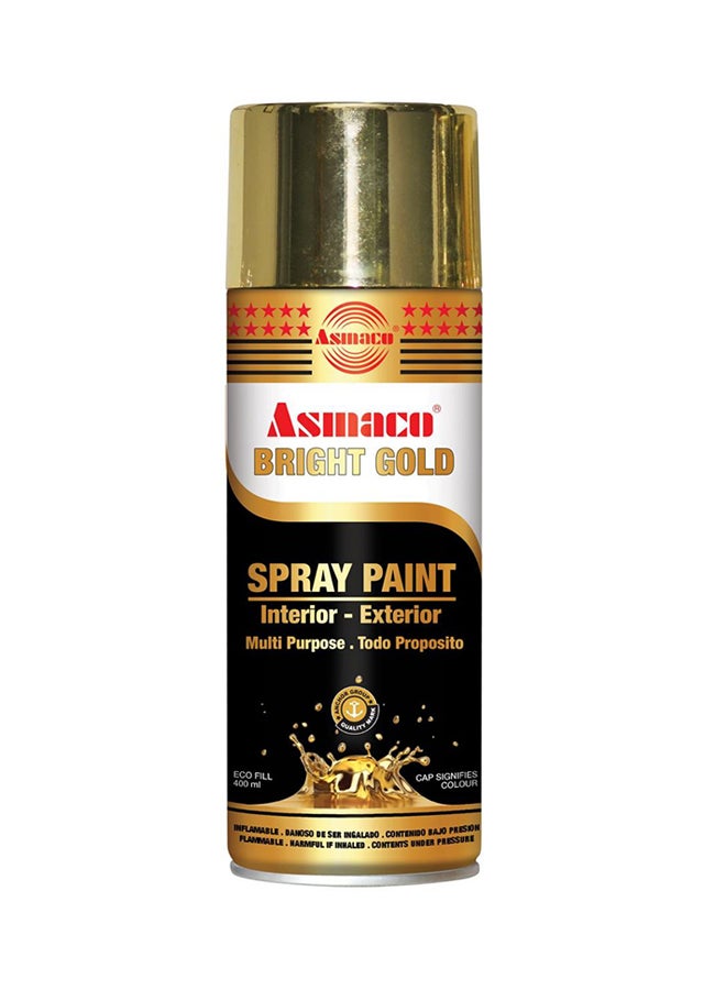 Asmaco Quick Drying Smooth Finish Premium Quality Durable High-Gloss Spray Paint Gold 400ml Gold 400ml
