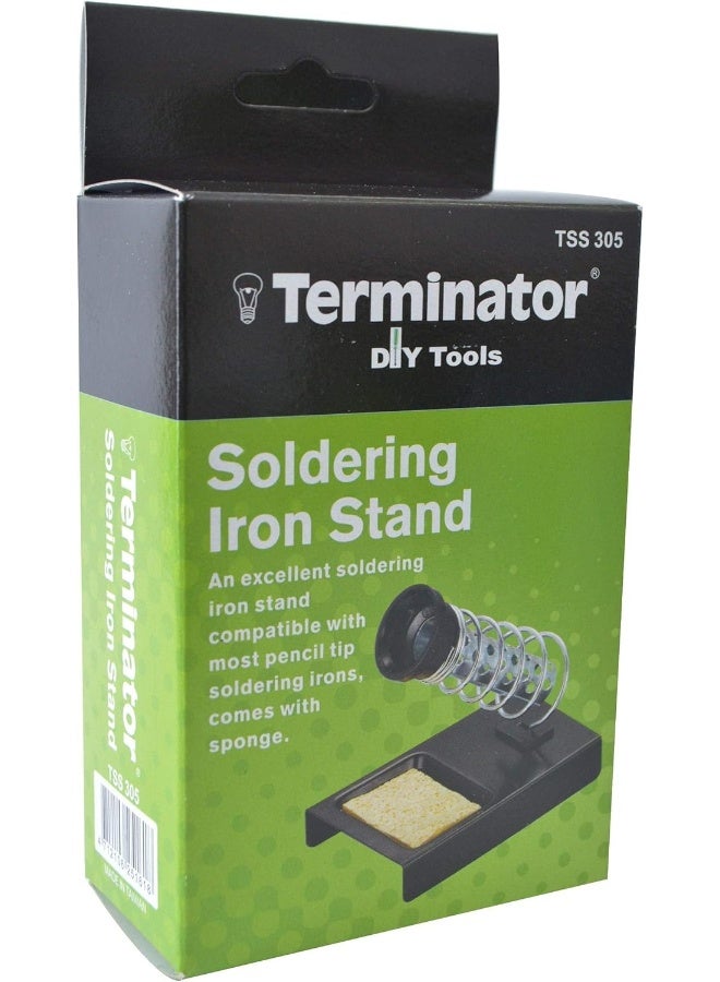Terminator - Heavy Duty Soldering Iron Stand With Sponge Black - Image 1