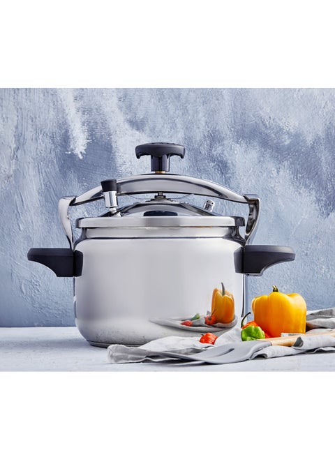 Stainless Steel Pressure Cooker Silver 11.0Liters