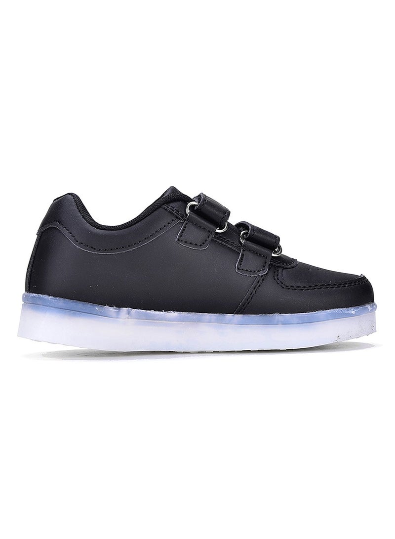 HUSK'SWARE - LED Flashing Lights Low Top Sneakers Black - Image 1