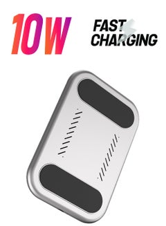 Fast Wireless Charger With Suction Cap Silver