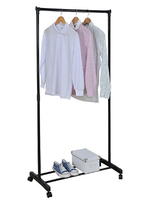 Garment Rack Silver/Black 80x42x96-165cm