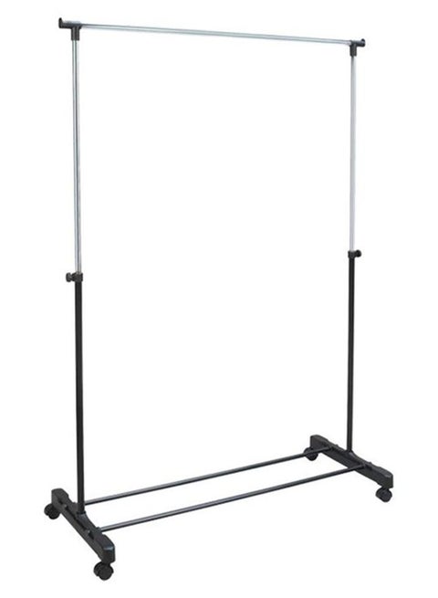 Metal Garment Rack Black/Silver 130x45x160cm