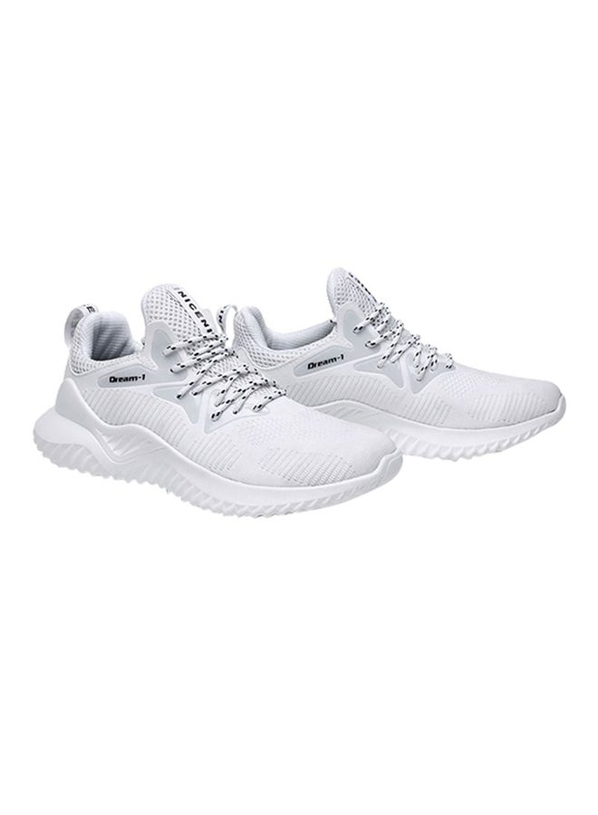 Lace-Up Mesh Detailed Trainers White - Image 3