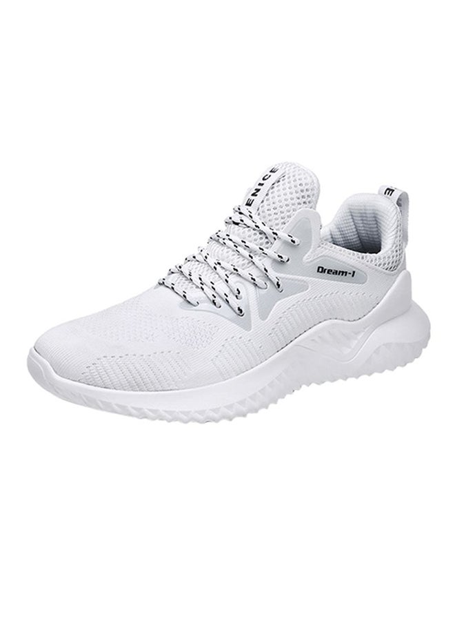 Lace-Up Mesh Detailed Trainers White - Image 2
