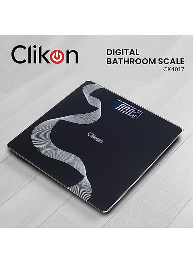 Clikon Digital Display Bathroom Scale Grey/Clear 21.5x39.5x21.5cm  - Image 1