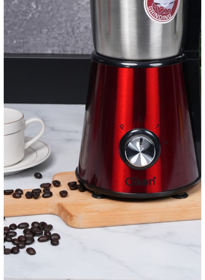 Clikon Quick And Fine Coffee Spice Grinder 450W 800 ml 450 W CK2287 Red/Silver/Black - Image 3