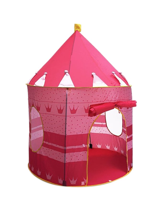 High-Quality, Portable And Foldable Castle Tent House For Toddlers, Pink 105x105x135cm - Image 2