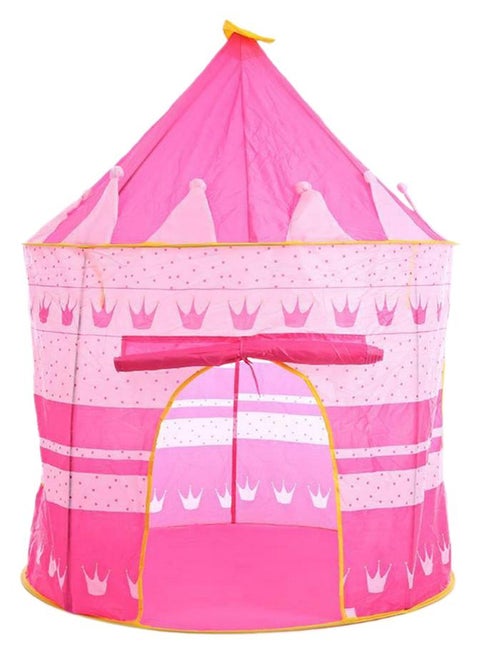 خيمة قلعة محمولة وقابلة للطي عالية الجودة للأطفال الصغار، لون زهري 105x105x135سم