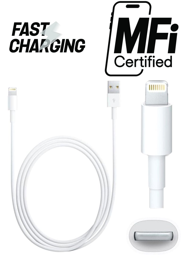 Generic - USB To Lightning Data Sync Charging Cable White - Image 1