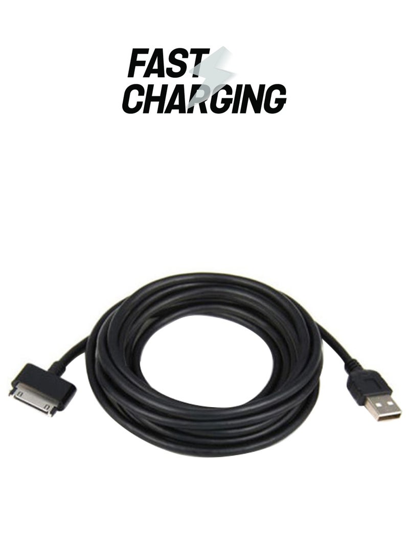 Generic - USB Data Sync Charging Cable For Samsung Galaxy Tab 7.0 Plus ( P6210 ) Black - Image 1