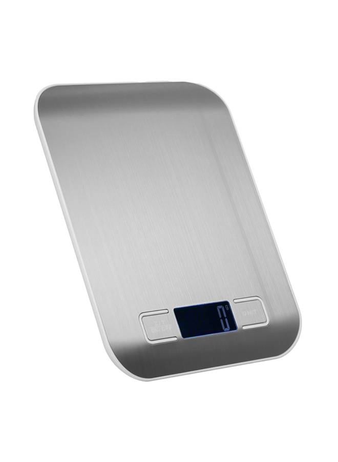 إيفريتش ميزان مطبخ إلكتروني 5 كغم/غرام واحد صغير عالي الدقة لقياس وزن الأطعمة فضي - Image 3