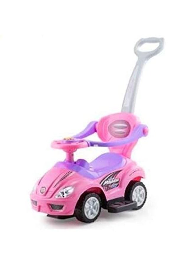3 In 1 Ride On Toy Car With Barrier And Backrest, Removable Hanlde For Kids - Image 3