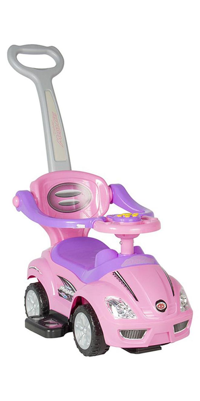 3 In 1 Ride On Toy Car With Barrier And Backrest, Removable Hanlde For Kids - Image 1