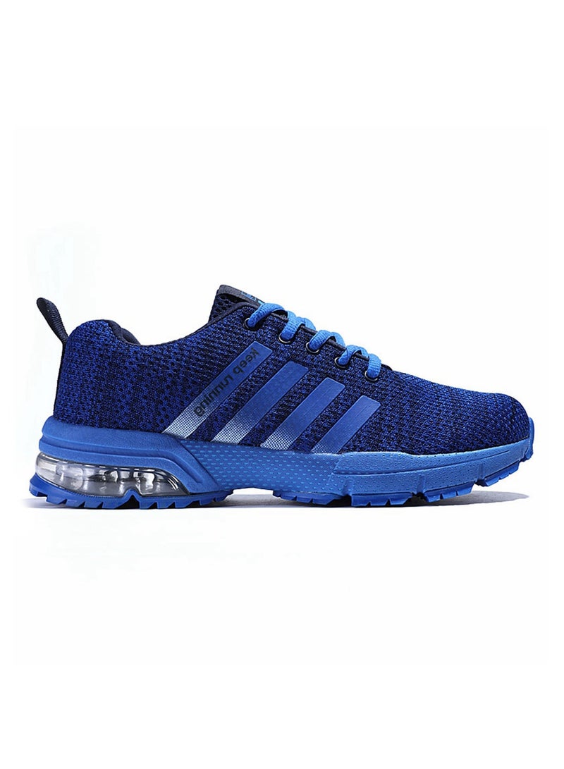 Generic Lightweight Lace Up Trainers Blue  - Image 1