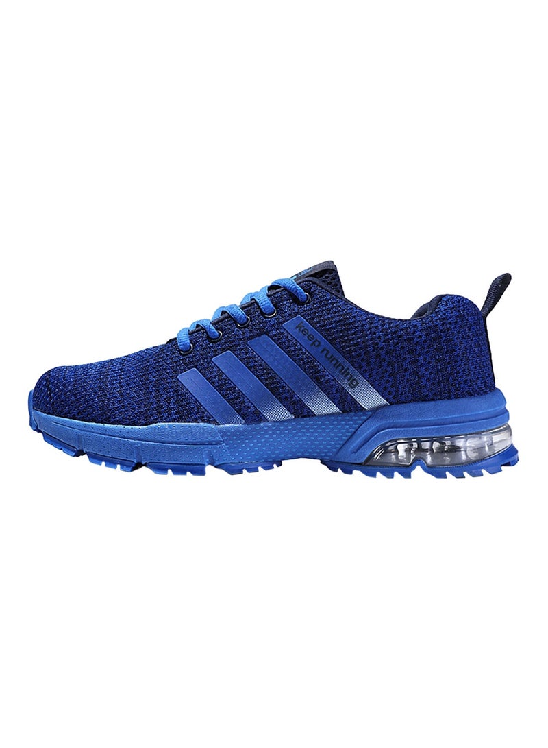 Generic Lightweight Lace Up Trainers Blue  - Image 3