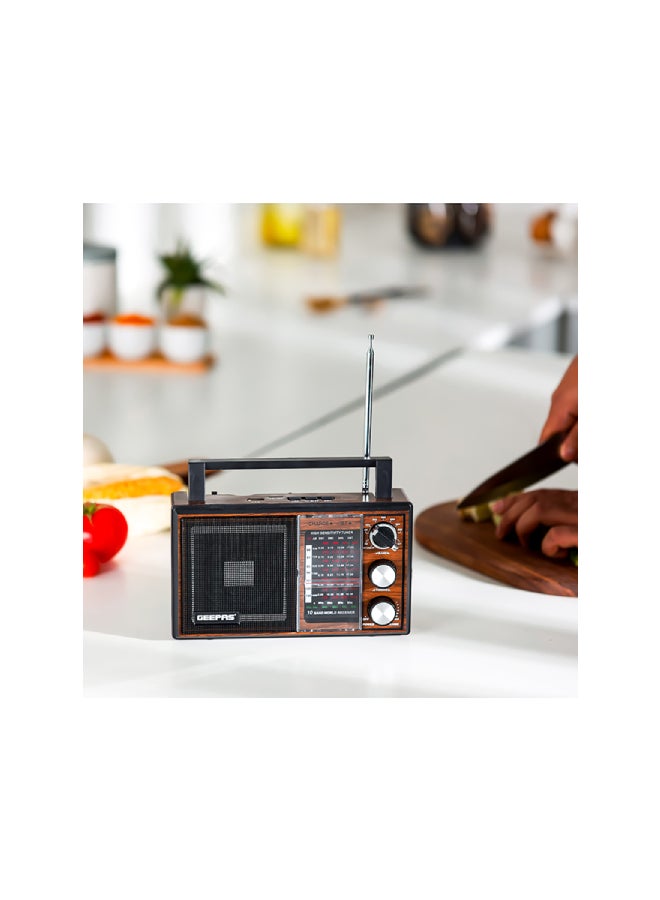 GEEPAS Rechargeable 10-Band Radio 2724474189174 Grey  - Image 2