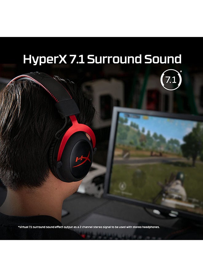 هايبركس سماعة رأس كلاود II سلكية للألعاب بتصميم يغطي الأذن لأجهزة بلايستيشن 4 وبلايستيشن 5 وإكس بوكس ون وإكس بوكس سيريس إكس ونينتندو سويتش/ جهاز الكمبيوتر - Image 2