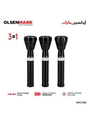 3Piece Battery Powered LED Flashlight Torch Set Black - pnsku/N16753484A/45/_/1696356767/f11b6e98-de91-4e8b-9637-25dc5d67370e