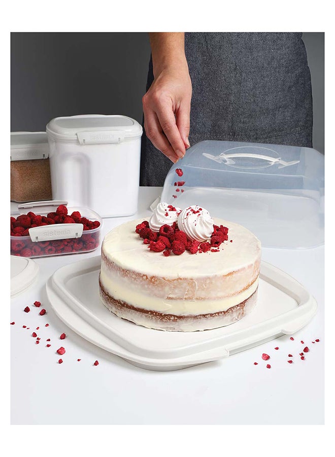 sistema - Cake Box With Lid White - Image 1
