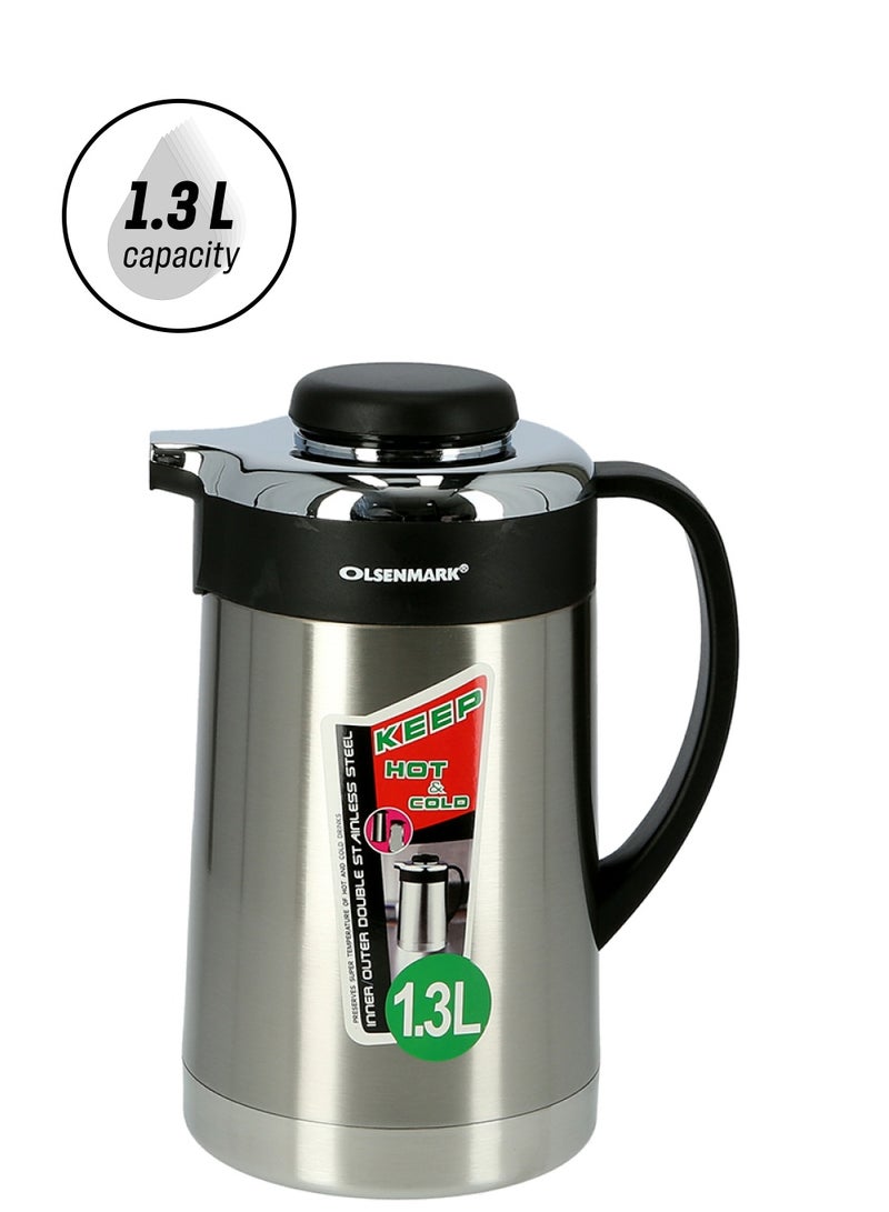 Olsenmark Ultramax Stainless Steel Thermos Silver/Black - Image 1