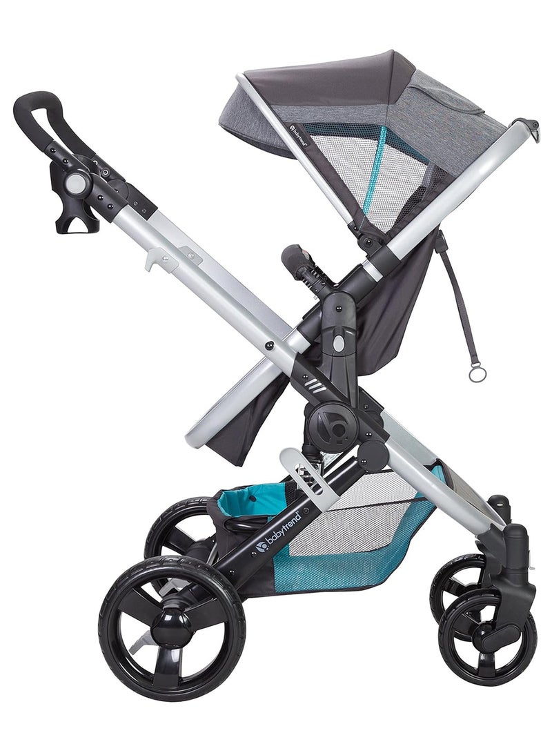 babytrend Espy 35 Travel Stroller System With Car Seat For Baby - Paramount/Grey  - Image 4