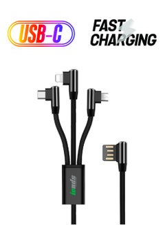 iends 3-In-1 Fast Charging Cable Black  - Image 1