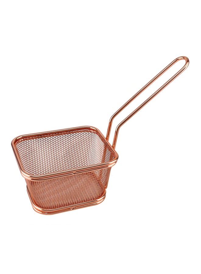 Stainless Steel Frying Basket Copper 12x9.5x8cm