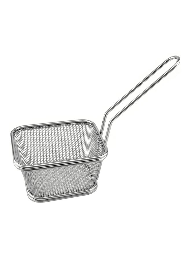 Stainless Steel Frying Basket Silver 12x9.5x8cm