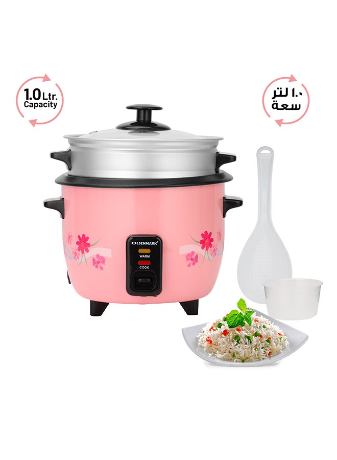 3-In-1 Automatic Rice Cooker- OMRC2250H, 400W, 1.0L Capacity, Steam And Keep Warm, Aluminum Outer Steamer With A Non-Stick Inner Pot 1 L 400 W OMRC2250H Pink - pnsku/N16880277A/45/_/1730299640/153b779c-cb5e-42b7-b3a3-8f9fd3cb5997