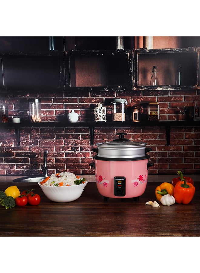 3-In-1 Automatic Rice Cooker- OMRC2250H, 400W, 1.0L Capacity, Steam And Keep Warm, Aluminum Outer Steamer With A Non-Stick Inner Pot 1 L 400 W OMRC2250H Pink - pnsku/N16880277A/45/_/1730299642/594a85dd-f883-4285-a40f-1a66decca9fe