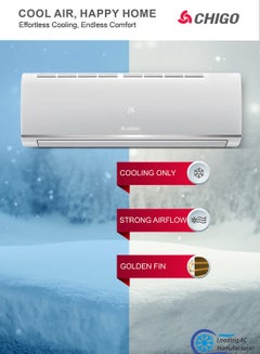 CHIGO 1.5 Ton Split Air Conditioner | Cooling Only | R410a Refrigerant | Auto Restart & 4-Way Airflow | T3 Climate | Golden Fin | Rotary Compressor 1826 W CSA18CO White  - Image 3