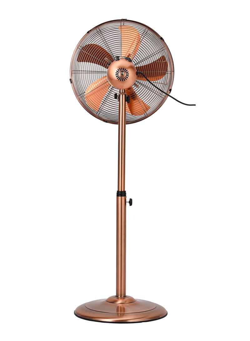 GEEPAS 16" Metal Stand Fan, Adjustable Height Fan| Horizontal Oscillation | 3 Speed Settings | 4pcs Aluminium Blades | Ideal for Home, Office, Etc GF9611 Silver  - Image 1