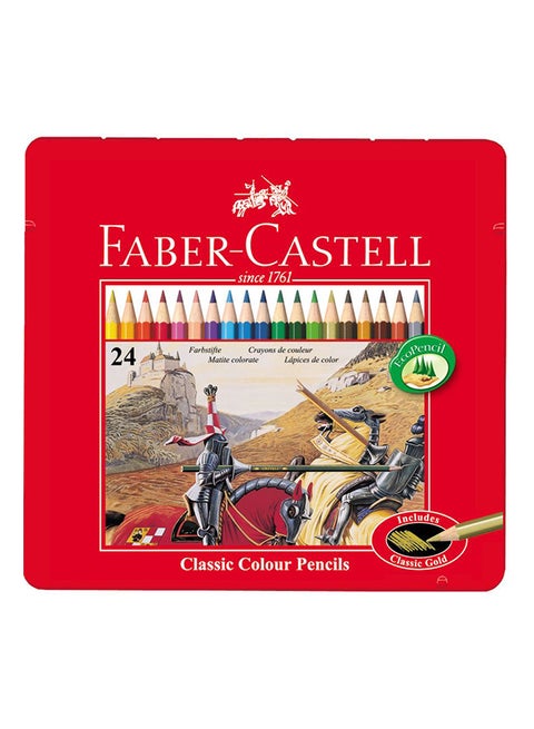 24-Piece Classic Colour Pencil Set Multicolour