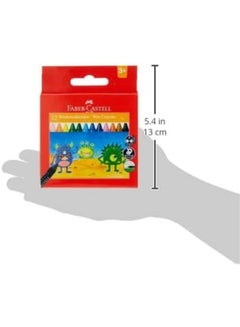 FABER-CASTELL Pack Of 12 Wax Crayon Set Multicolour  - Image 4