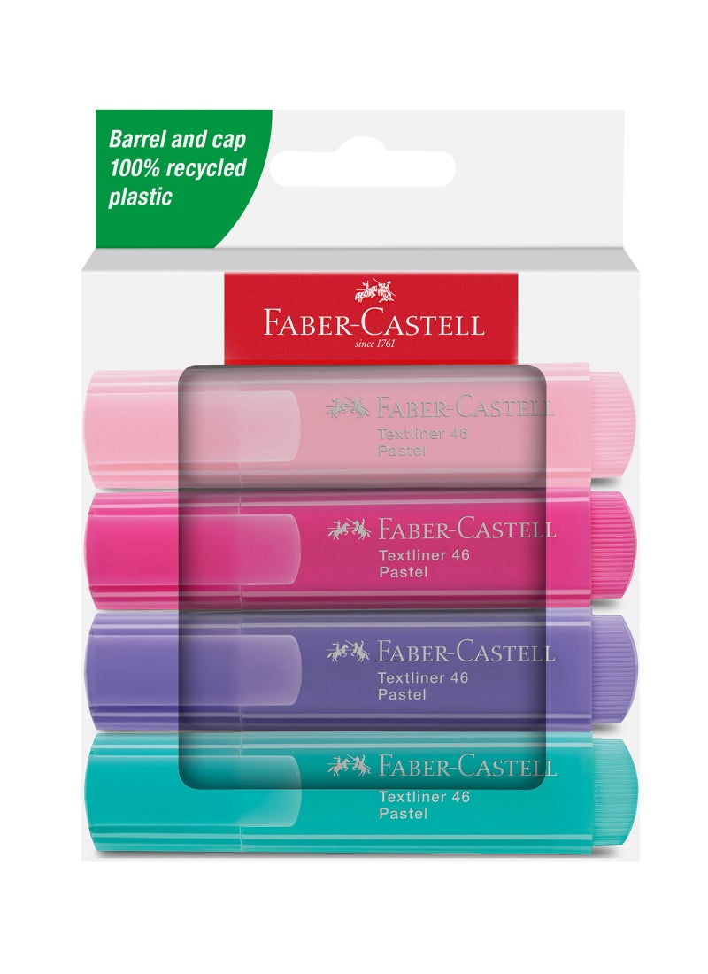 فابير كاستل طقم أقلام تحديد وتظليل باستيل من 4 قطع متعدد الألوان - Image 1