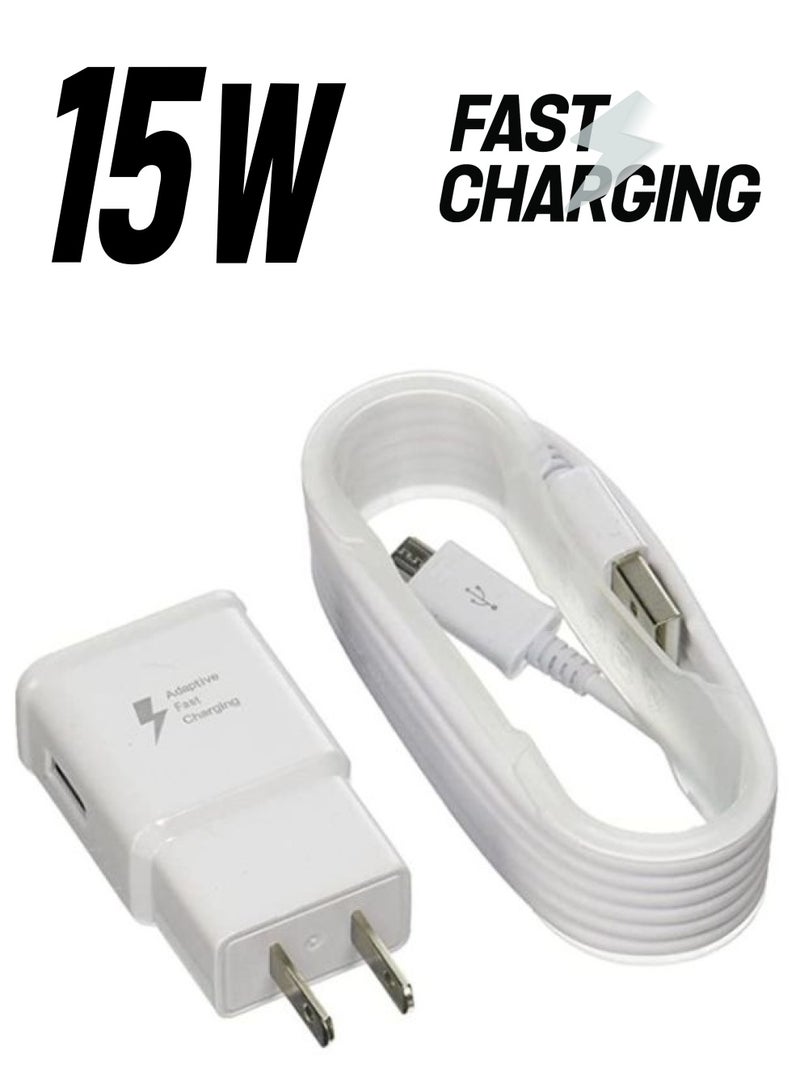 Samsung Fast Charging Travel Adapter With USB Cable White  - Image 1