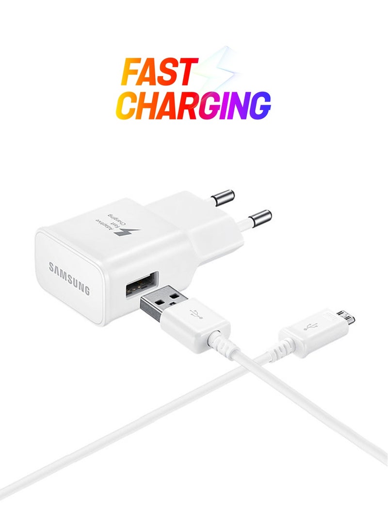 سامسونج محول للشحن السريع مزود بكابل مناسب للسفر أبيض - Image 1