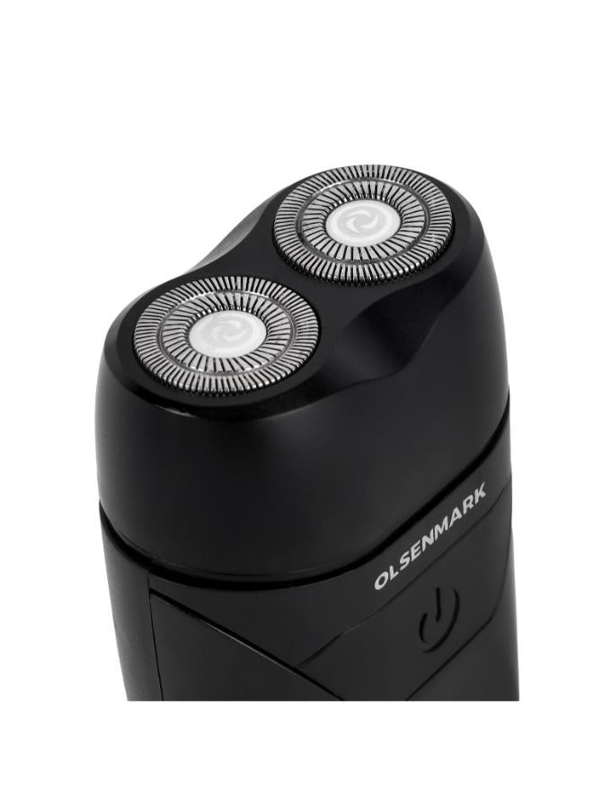 Olsenmark Olsenmark Rechargeable Washable Travel Shaver OMSR4043S, Abs Material, Rapid Reciprocal Blades, Wet & Dry, Led Indicator Lights Gold/Black  - Image 4