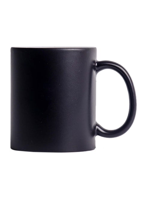 Magic Mug With Inner Heart Handle Black/White